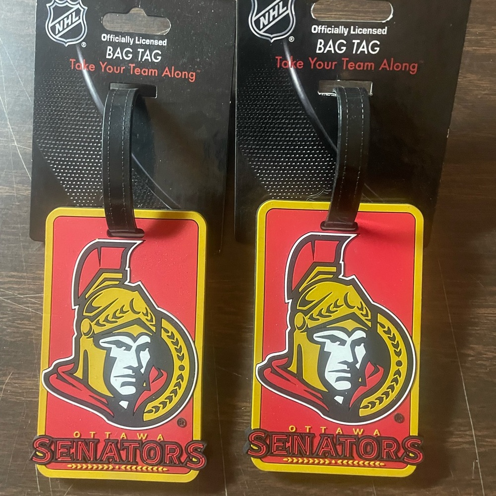(2) New Official NHL Ottawa Senators Luggage Tags